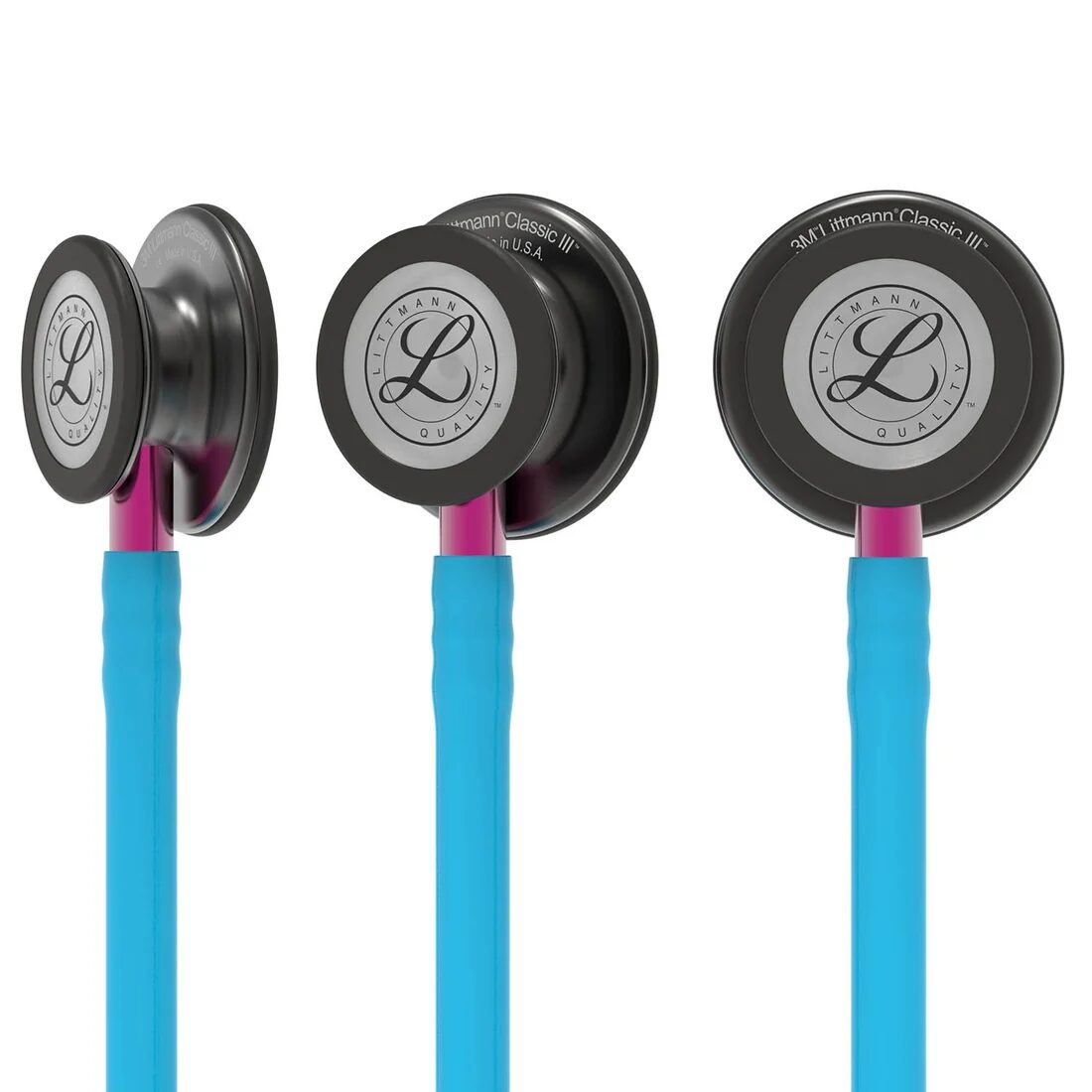 Classic III · Smoke & turquoise - pink stem · 5872